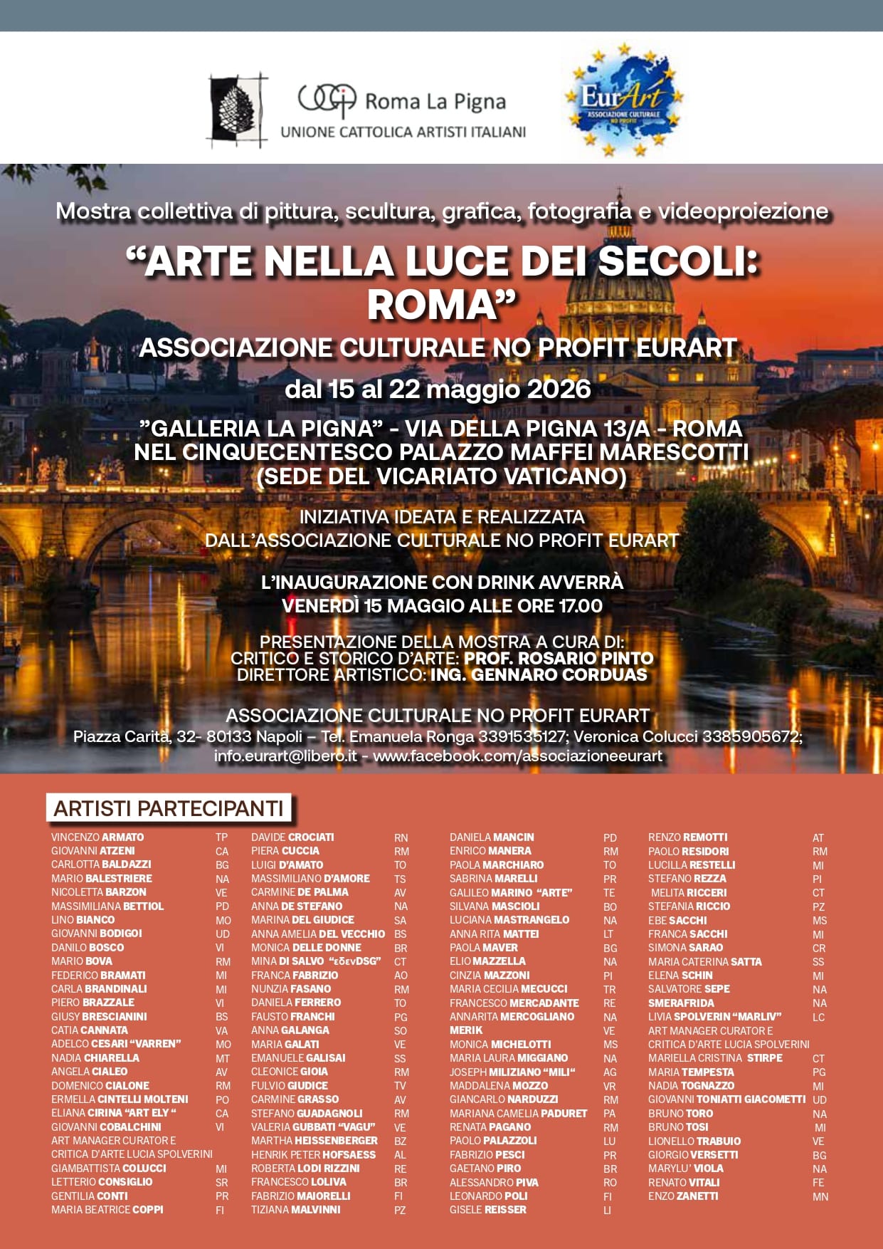 Locandina - Arte nella luce dei secoli Roma